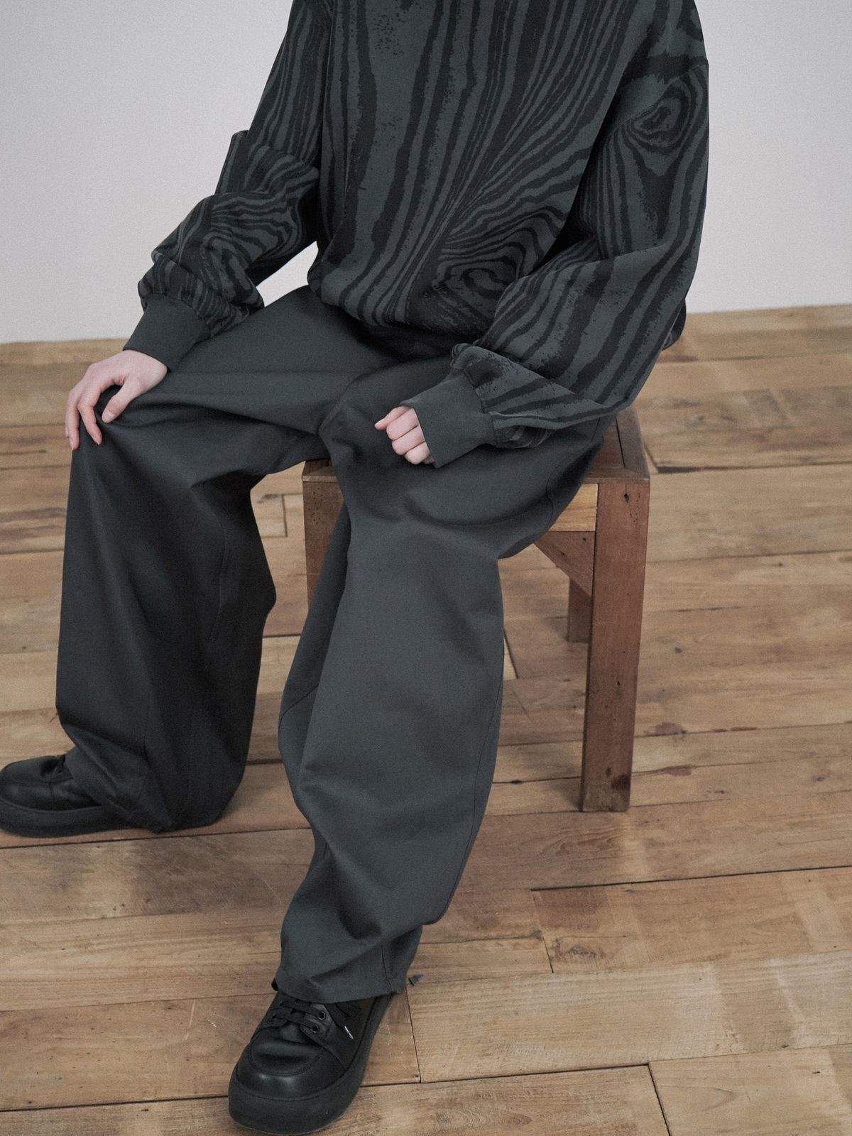 키류(KIRYU) WIDE PANTS (CHACOAL)