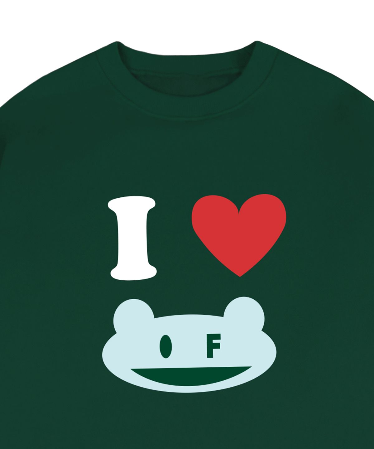 그레이버(GRAVER) [UNISEX]I LOVE OF 맨투맨_그린