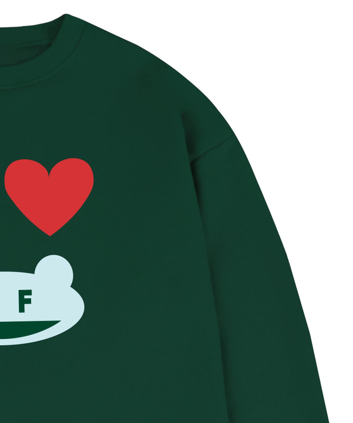 그레이버(GRAVER) [UNISEX]I LOVE OF 맨투맨_그린