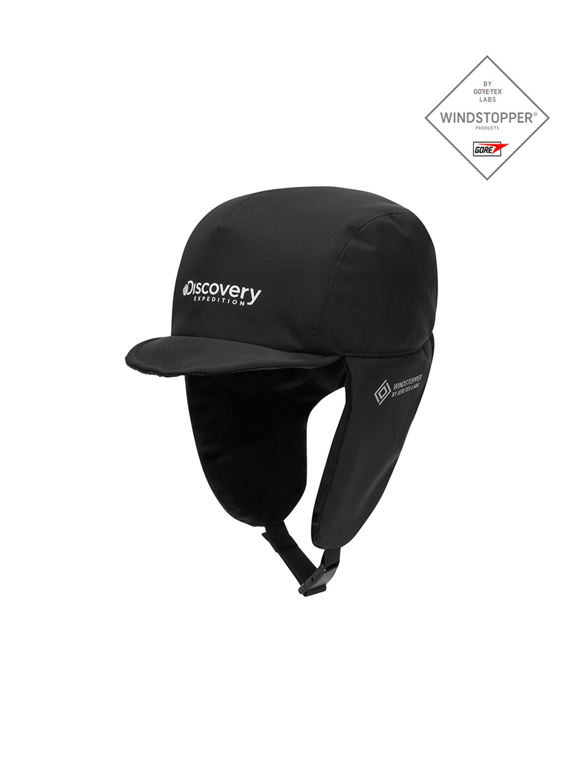 디스커버리 익스페디션(DISCOVERY EXPEDITION) 아웃도어 고어 윈드스토퍼 트래퍼 (BLACK)