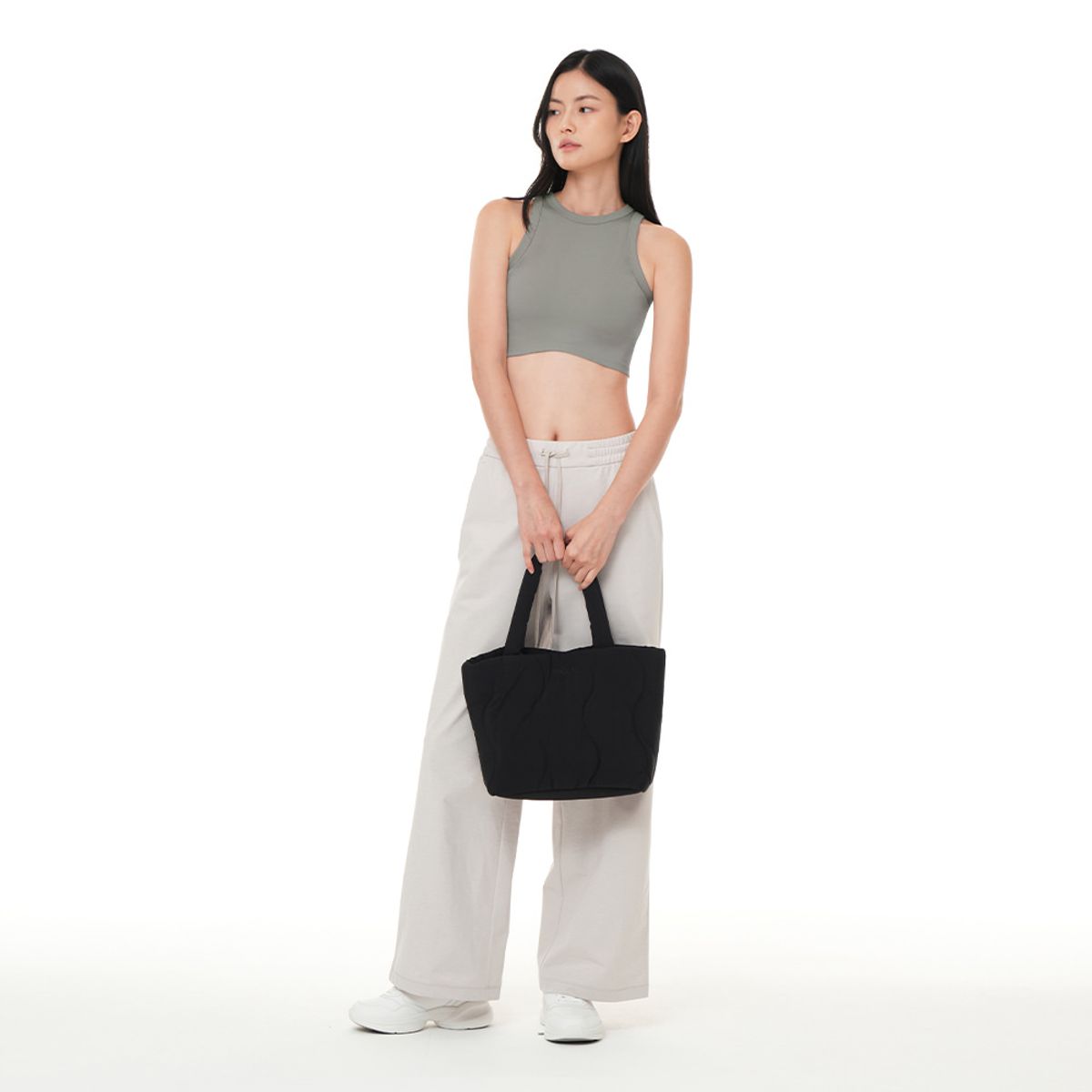 안다르(ANDAR) 컴피니티 멜란지 크롭티 (패드 내장형)