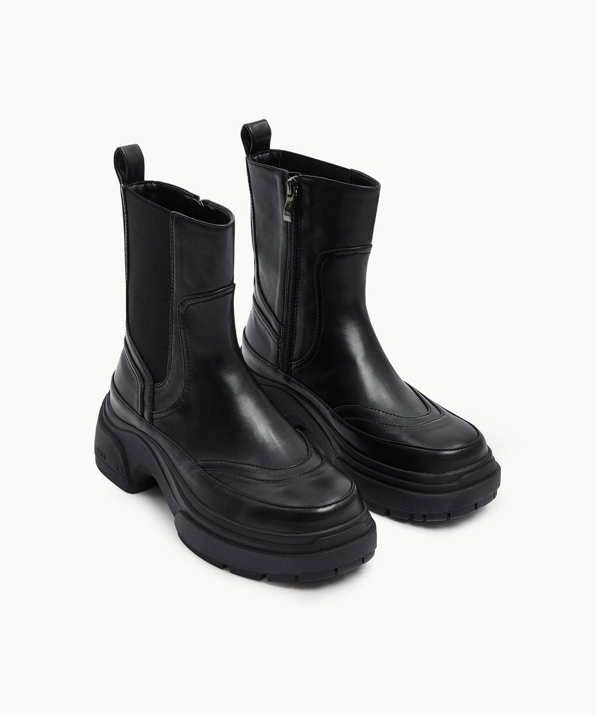 페이즈(PAES) [W] Layer Chelsea Boots / Black