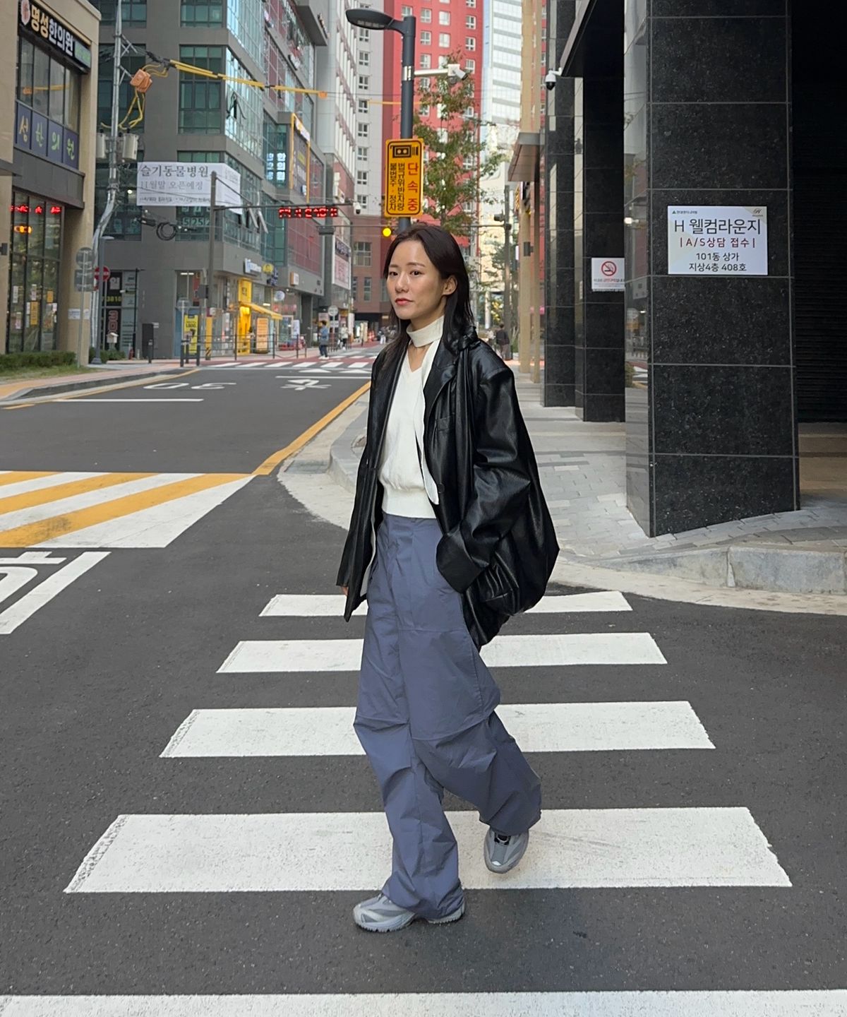 쏘엠(SSO-M) 에어더블와이드팬츠(Grey Label)_디블루