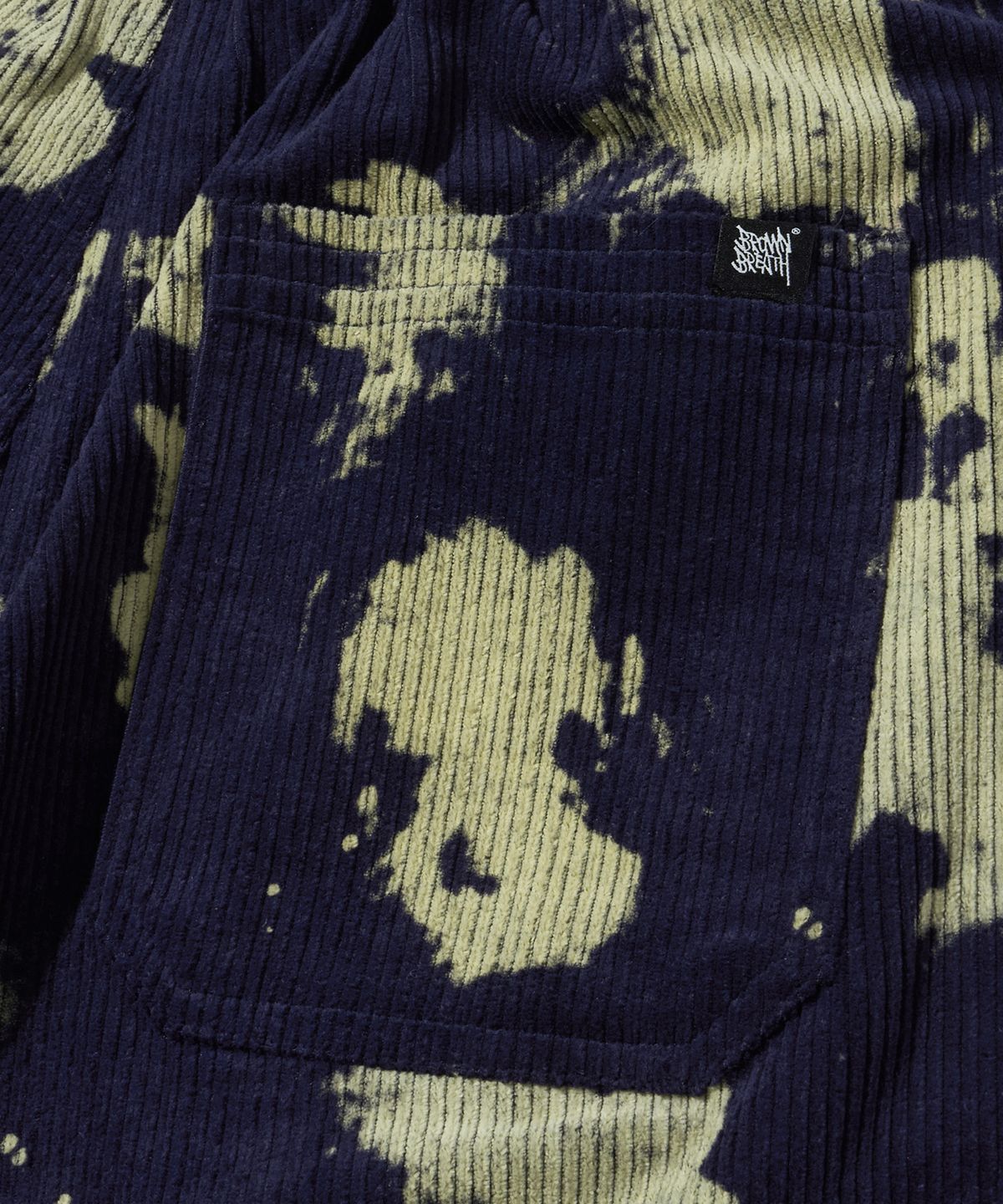 브라운브레스(BROWNBREATH) TAG CORDUROY PATTERN PANTS - NAVY