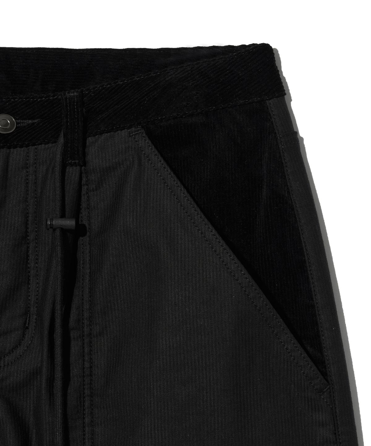 브라운브레스(BROWNBREATH) TAG CORDUROY CARGO PANTS - BLACK