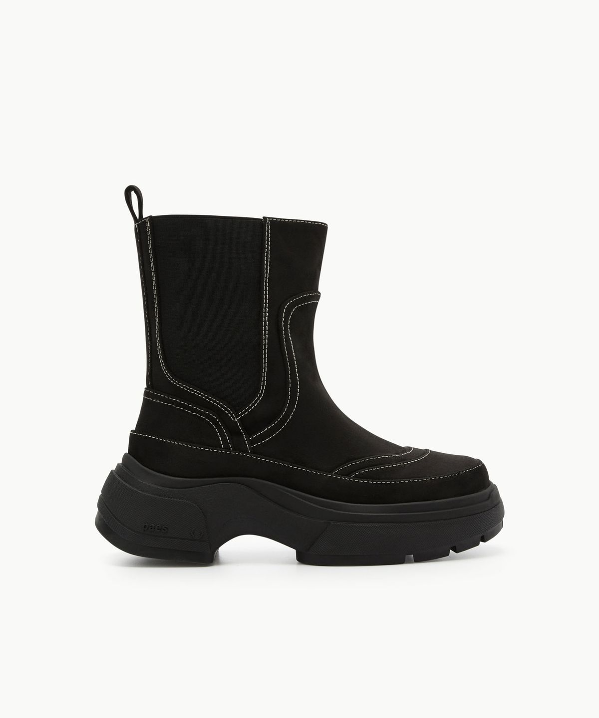 페이즈(PAES) [W] Layer Chelsea Boots / Black suede