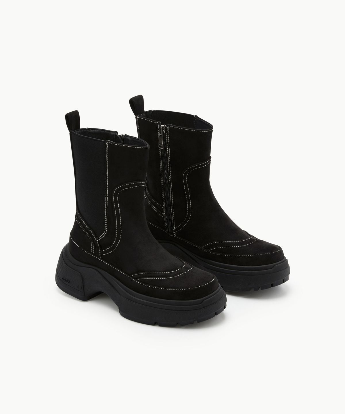 페이즈(PAES) [W] Layer Chelsea Boots / Black suede