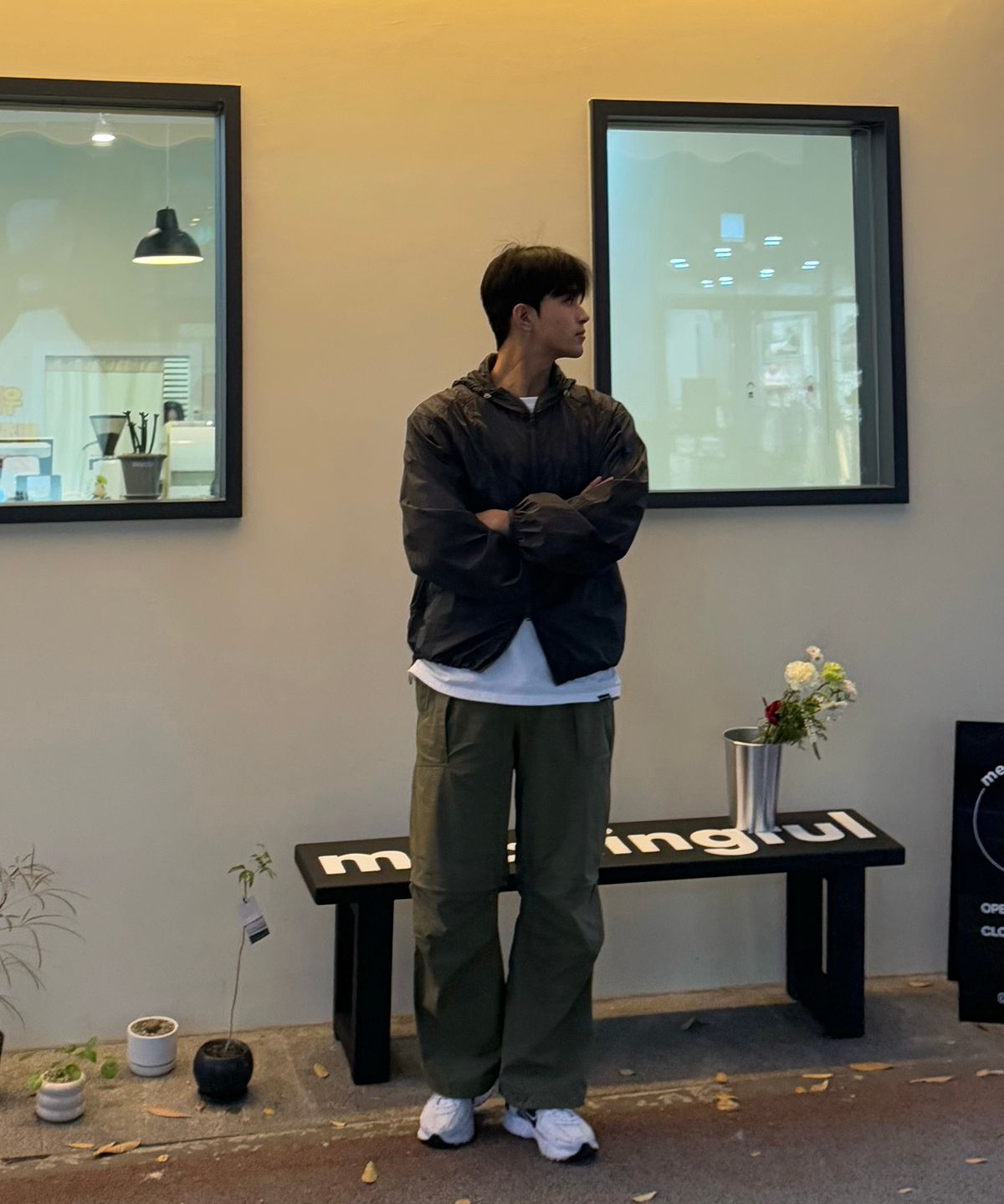 쏘엠(SSO-M) 에어더블와이드팬츠(Grey Label)_카키