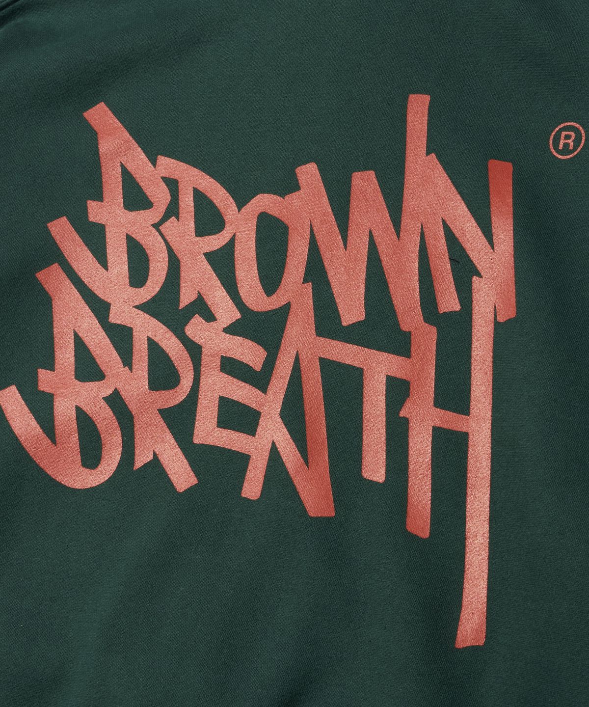 브라운브레스(BROWNBREATH) TAG HOODIE - DARK GREEN