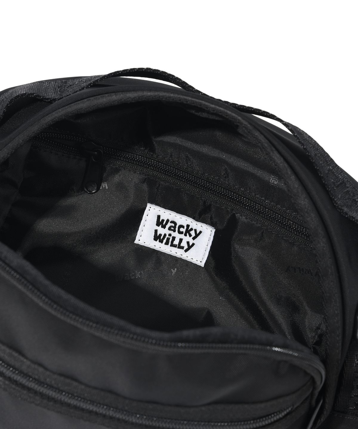 와키윌리(WACKY WILLY) [24FW] 코듀라 웨빙 슬링백 블랙