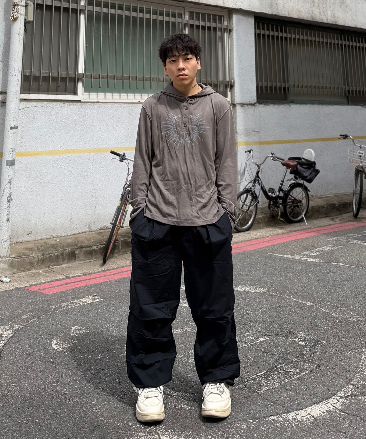 쏘엠(SSO-M) 에어더블와이드팬츠(Grey Label)_블랙