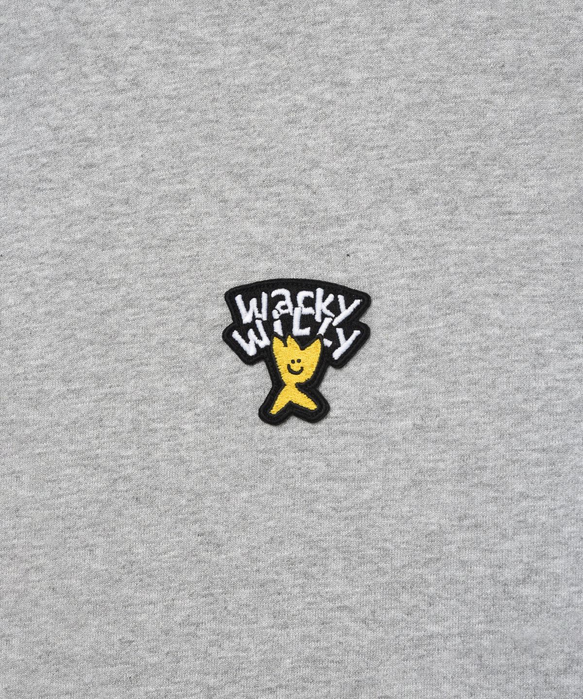 와키윌리(WACKY WILLY) 베이직 로고 와펜 맨투맨 그레이