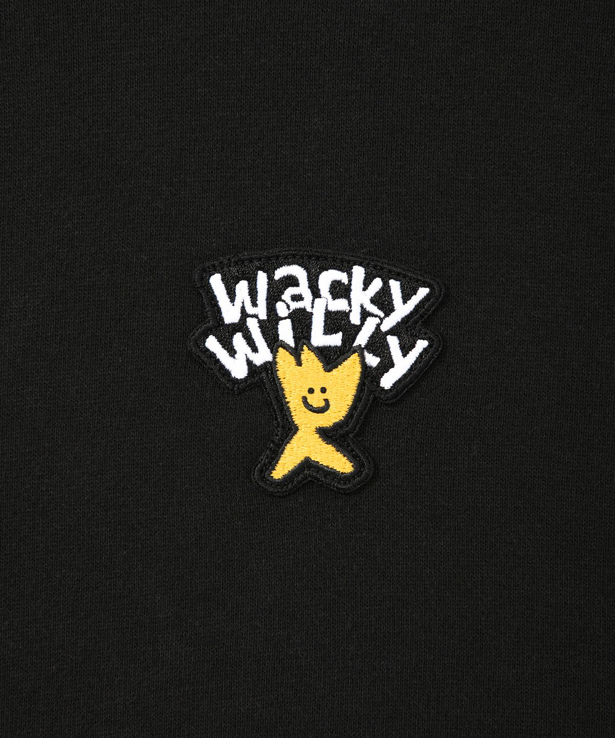 와키윌리(WACKY WILLY) 베이직 로고 후드집업 블랙