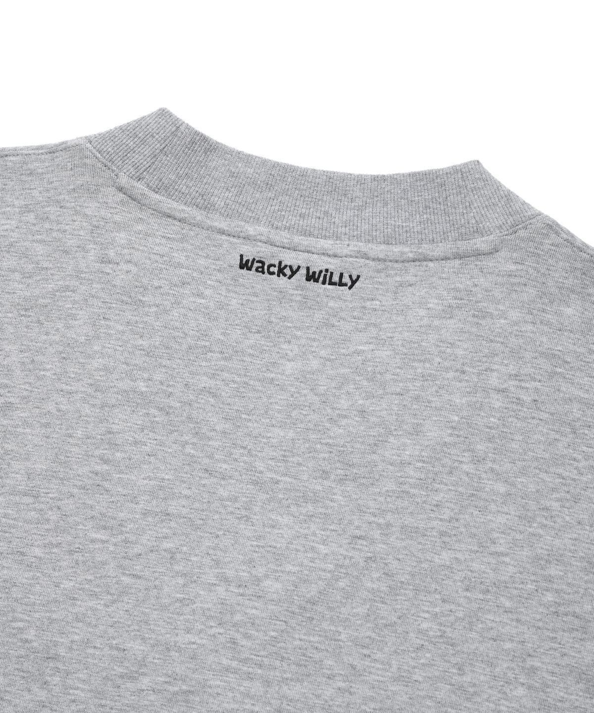 와키윌리(WACKY WILLY) 저지 브이넥 포켓 가디건 그레이
