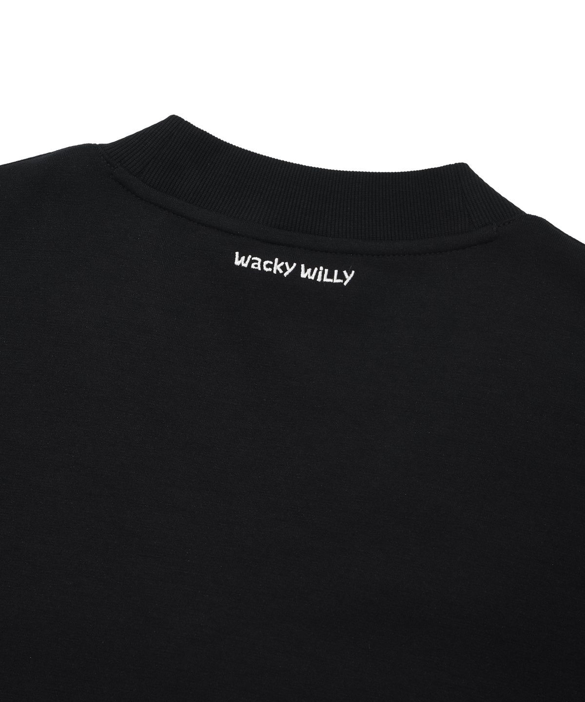 와키윌리(WACKY WILLY) 저지 브이넥 포켓 가디건 블랙