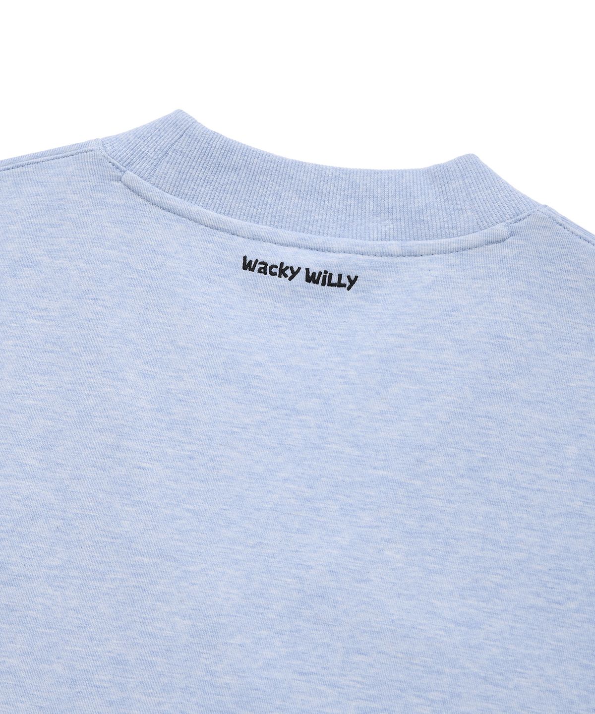 와키윌리(WACKY WILLY) 저지 브이넥 포켓 가디건 블루