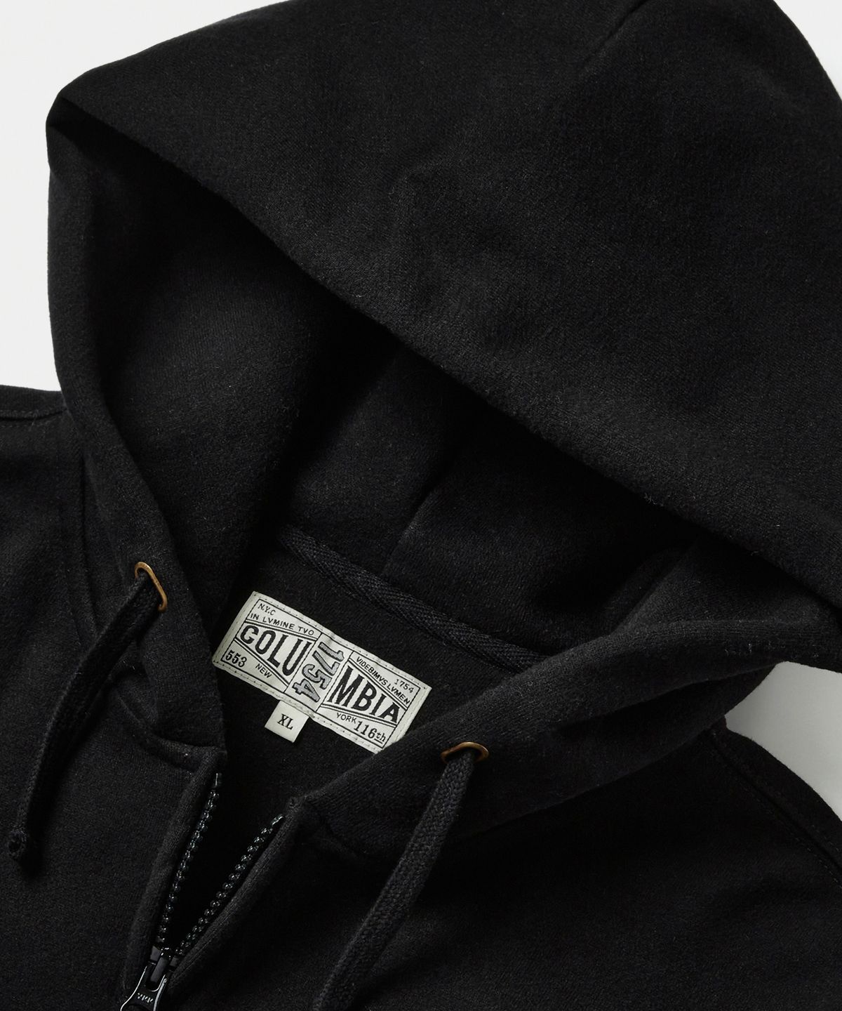 컬럼비아 유니버시티(COLUMBIA UNIVERSITY) CU 80S VINTAGE H/FLEECE H/ZIP HOODIE 블랙