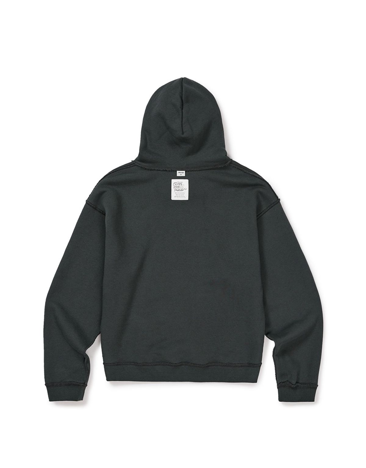 엠엠엘지(MMLG) [Mmlg] PILE REVERSE HOODIE (SQUID BLACK)