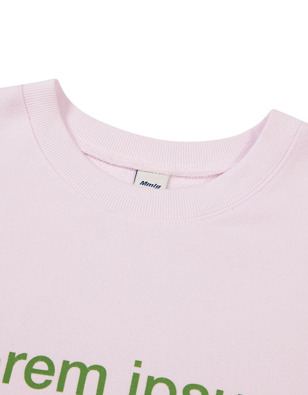 엠엠엘지(MMLG) [Mmlg] BLANK LETTER SWEAT (POWDER PINK)