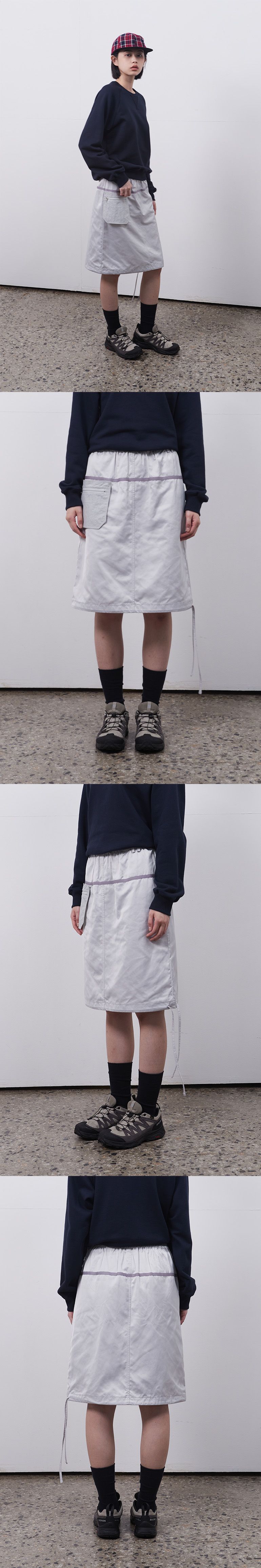 oheshio スカート　pocket banding skirt MUSINSA公式 | OHESHIO POCKET BANDING SKIRT, SILVER GRAY