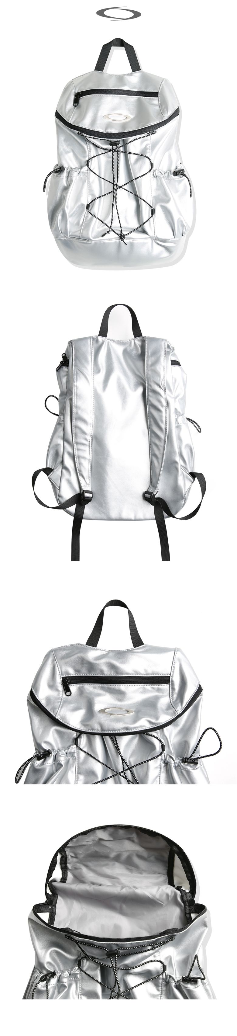 MUSINSA | NOIAGO NOI1386 String Symbol Backpack (Silver)