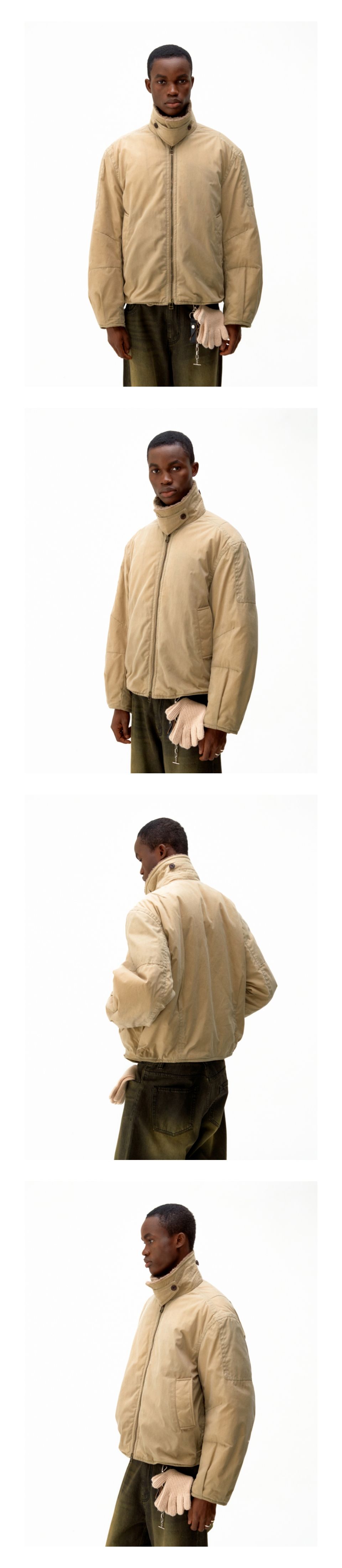 MUSINSA公式 | COOR Waxed Cotton Washed Deck Bomber (Sand Beige)