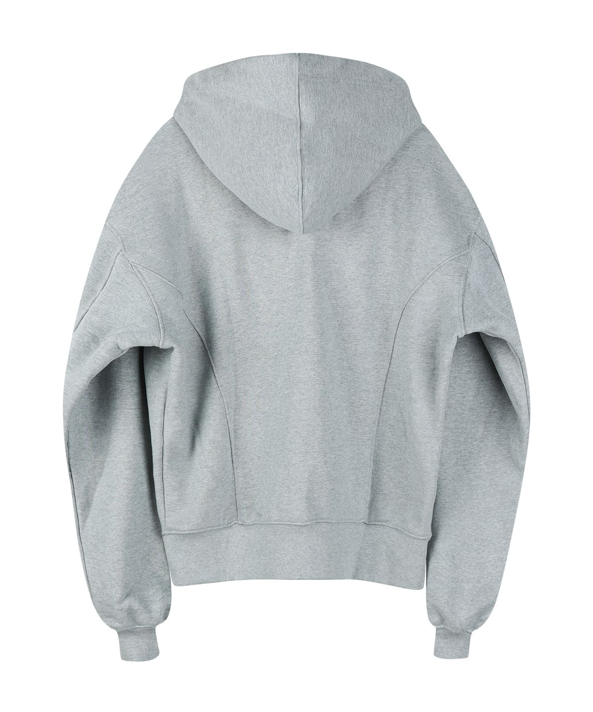 유니드가먼츠(YOUNEEDGARMENTS) 커브드 후드 스웻파카 (그레이)