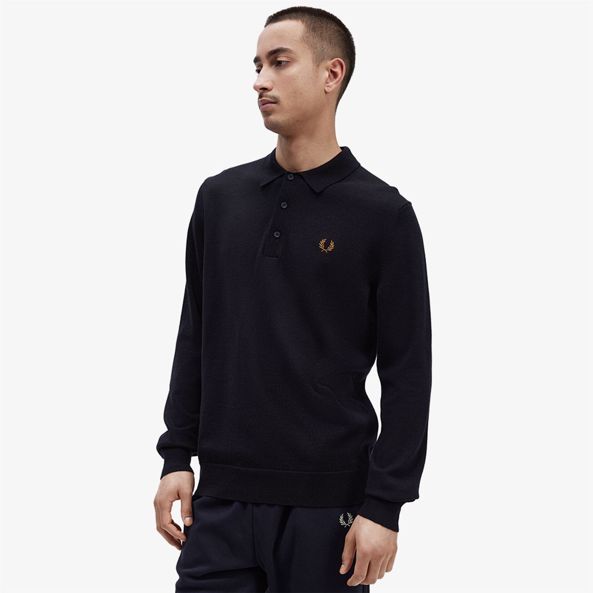 프레드페리(FRED PERRY) [Sharp] 롱 슬리브 클래식 니트 셔츠 (795) AFPM2434535-795