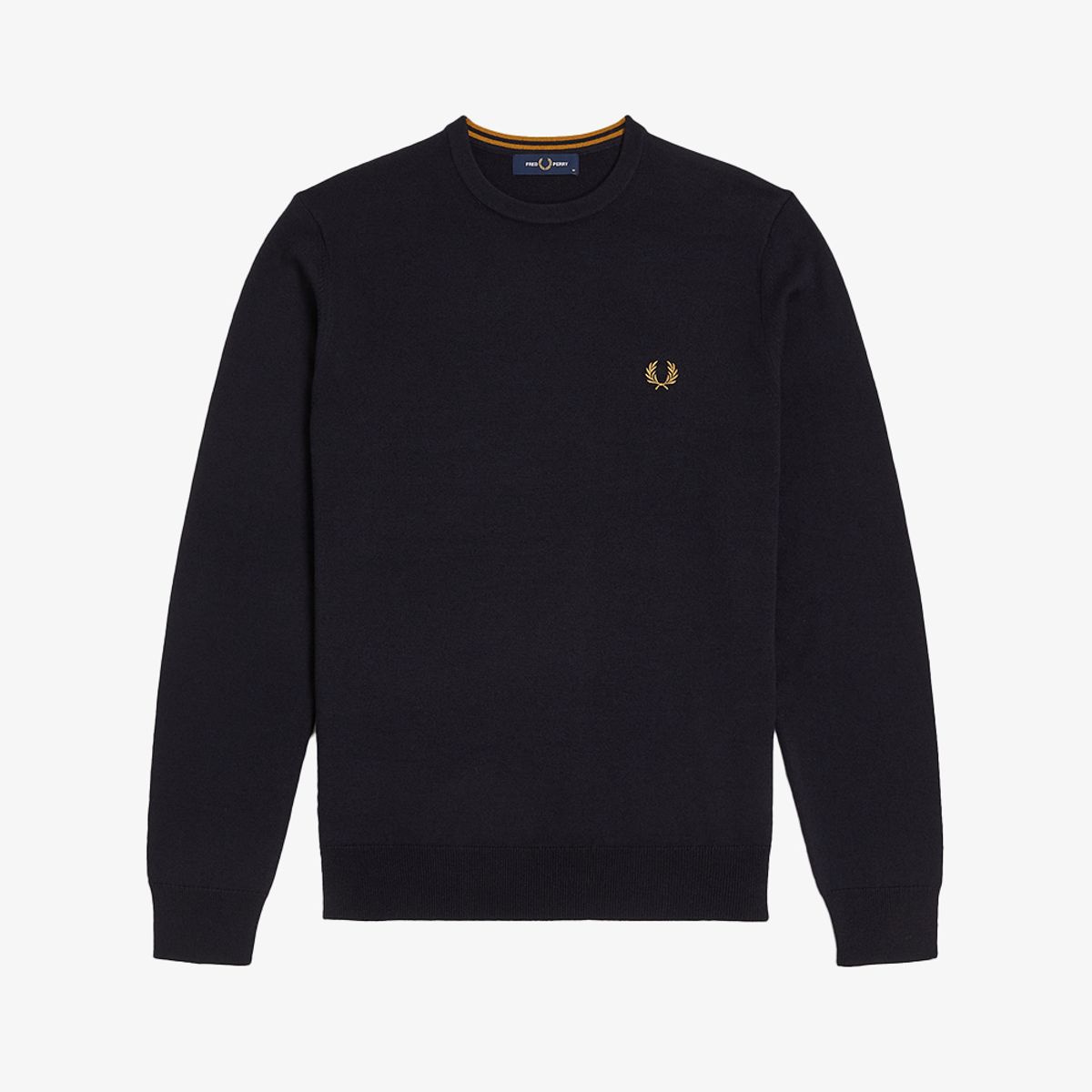 프레드페리(FRED PERRY) [Baseline] 클래식 크루넥 니트 - 네이비 AFPM2G99601-795