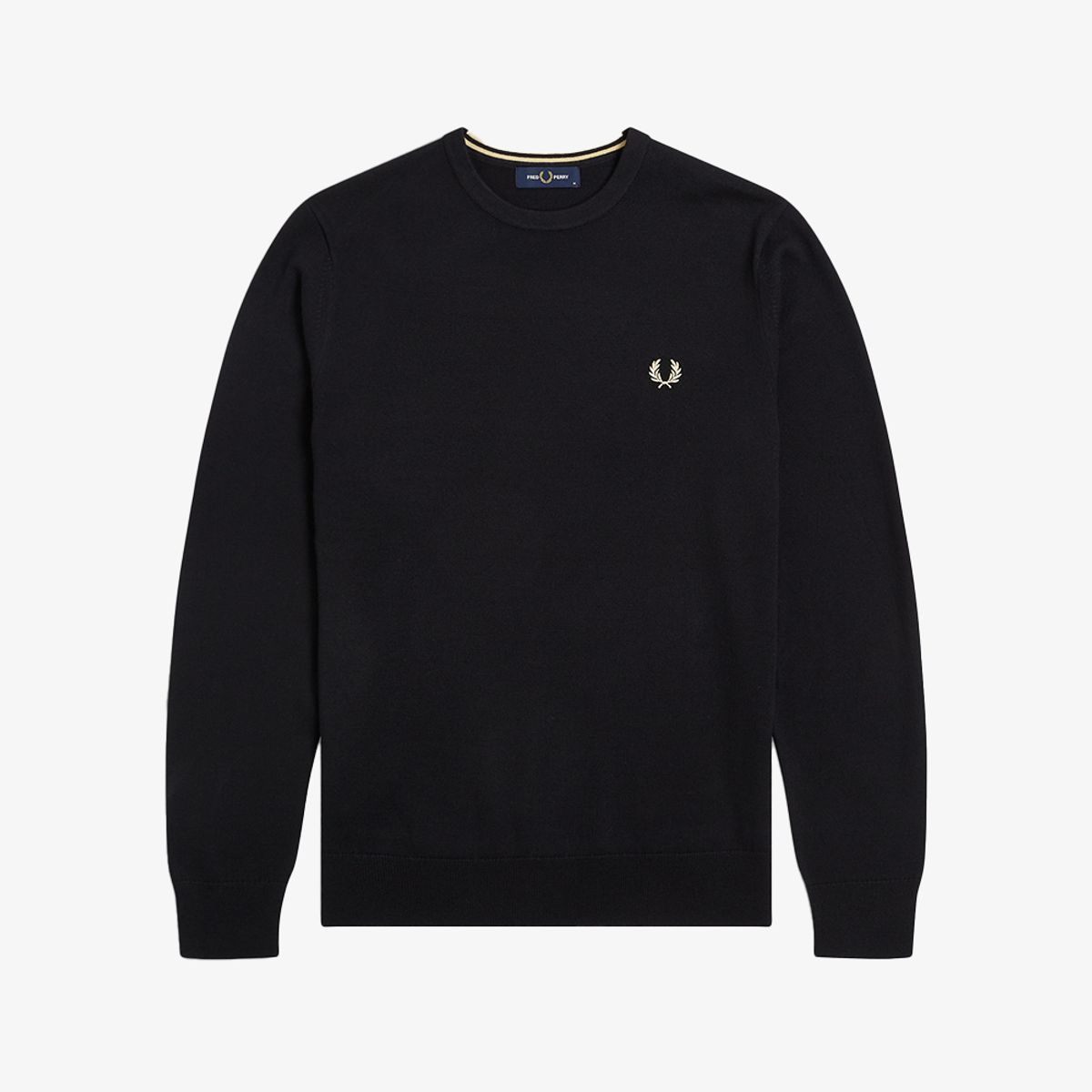 프레드페리(FRED PERRY) [Baseline] 클래식 크루넥 니트 - 블랙 AFPM2G99601-198