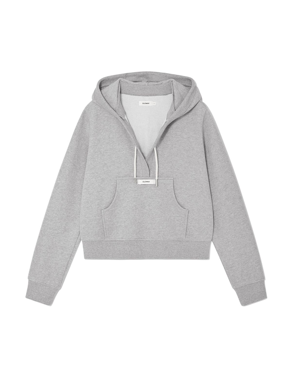 글로니(GLOWNY) CIAO V CUT HOODIE (GRAY)