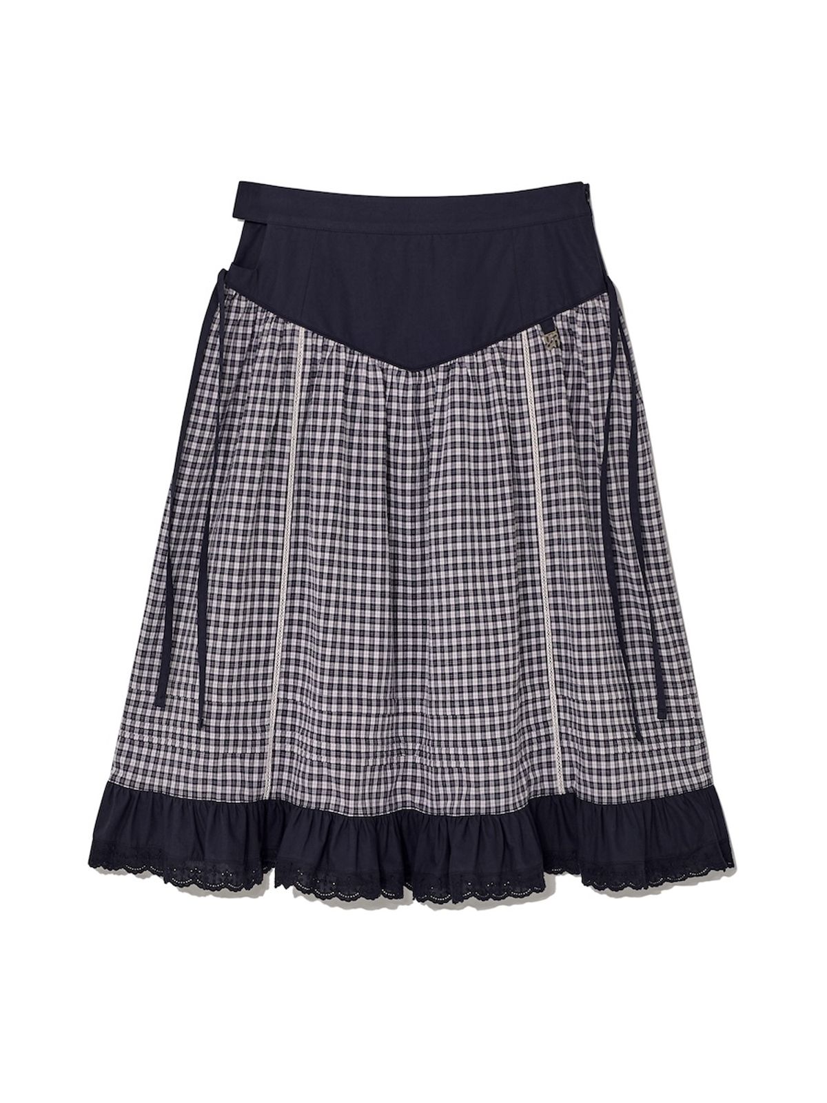 글로니(GLOWNY) AMELIA TIERED RUFFLE SKIRT (COTTAGE BLUE)