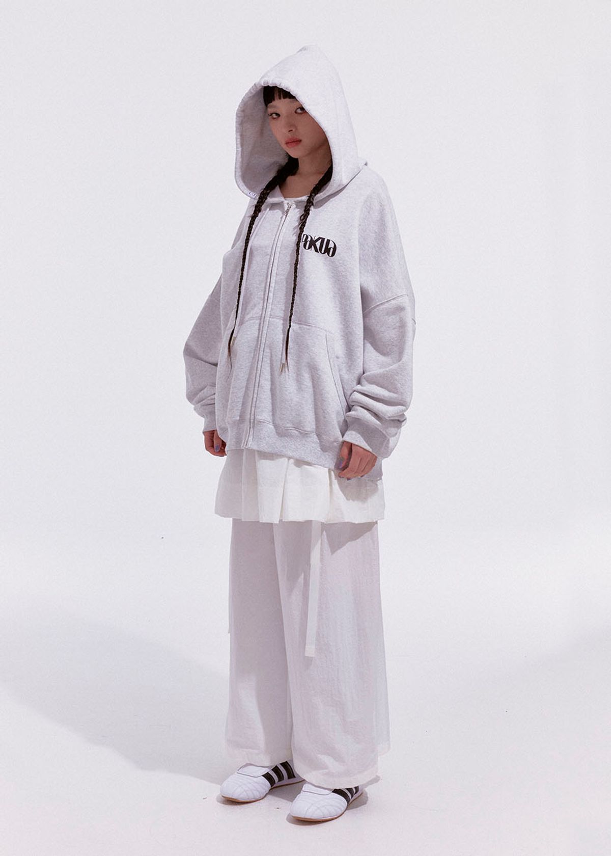 파쿠아(PAKUA) BUTTERFLY HOODIE ZIP-UP_GREY