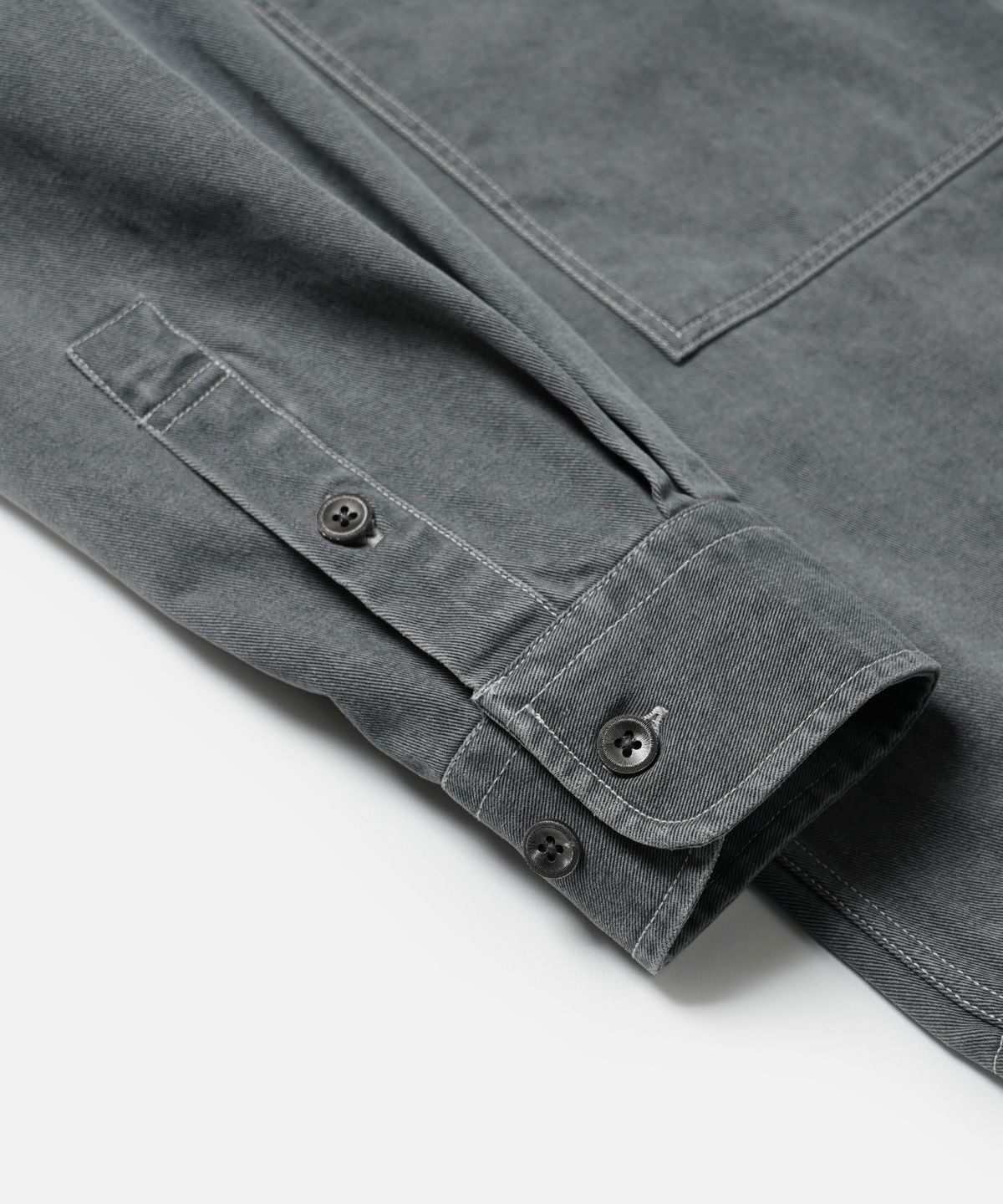 프리즘웍스(FRIZMWORKS) WASHED CARPENTER POCKET WORK SHIRT _ CHARCOAL