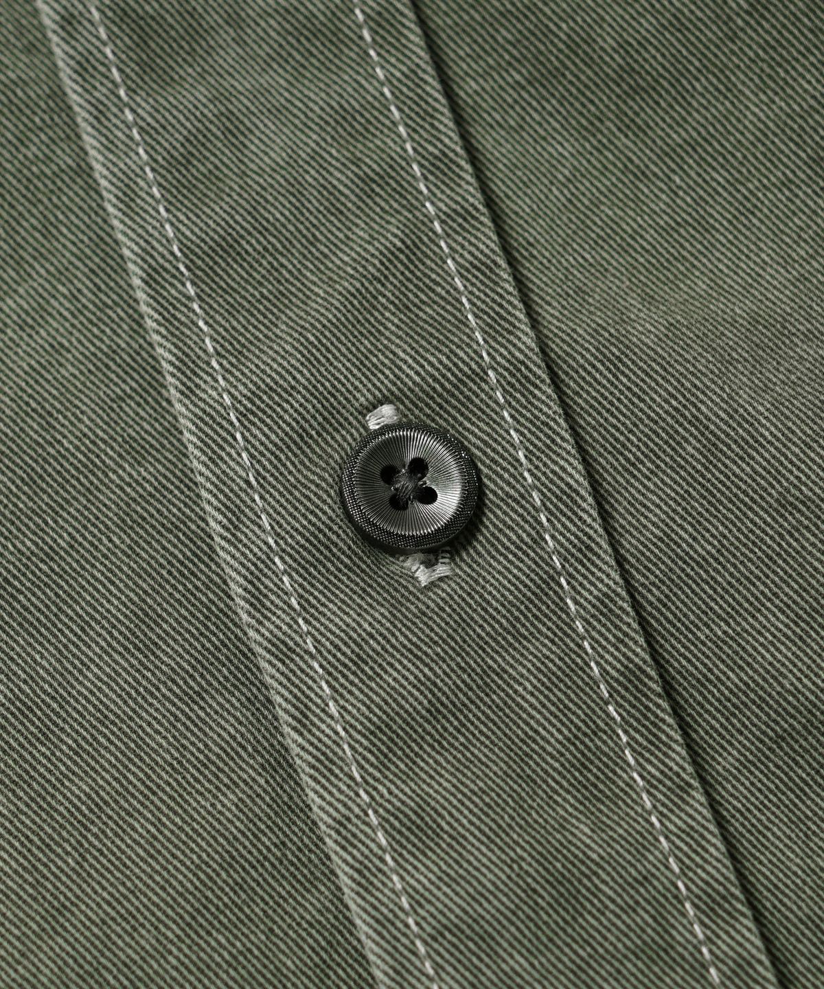 프리즘웍스(FRIZMWORKS) WASHED CARPENTER POCKET WORK SHIRT _ OLIVE