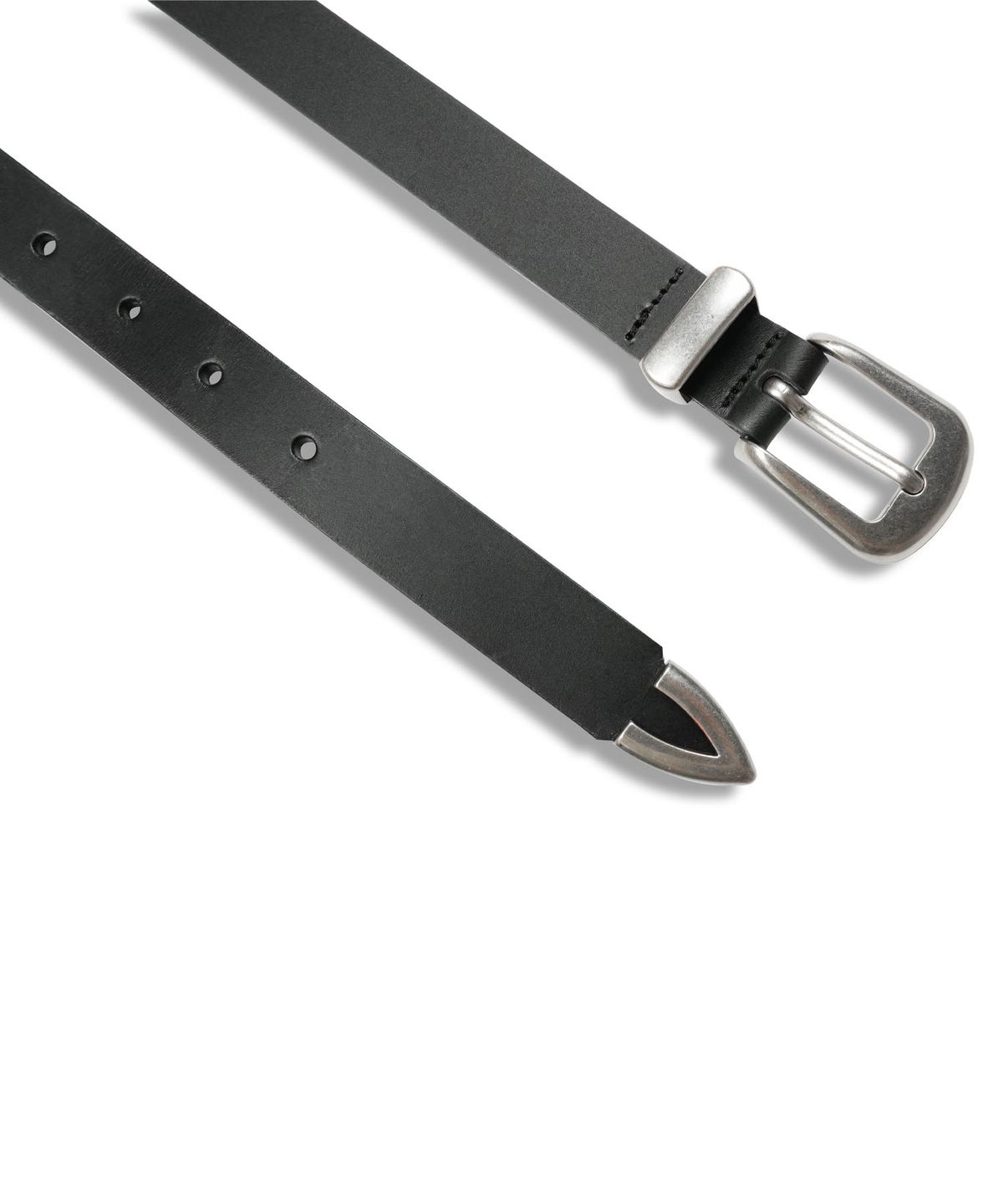 도프셉(DOFFSEPT) Western Basic Hard Leather Belt in Black
