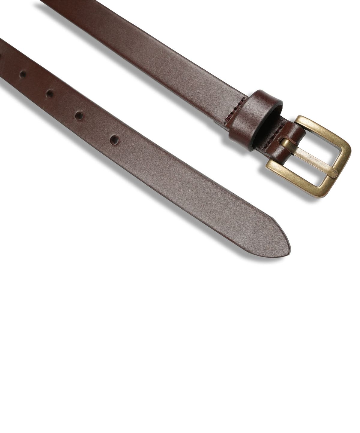 도프셉(DOFFSEPT) Square Basic Hard Leather Belt in Brown