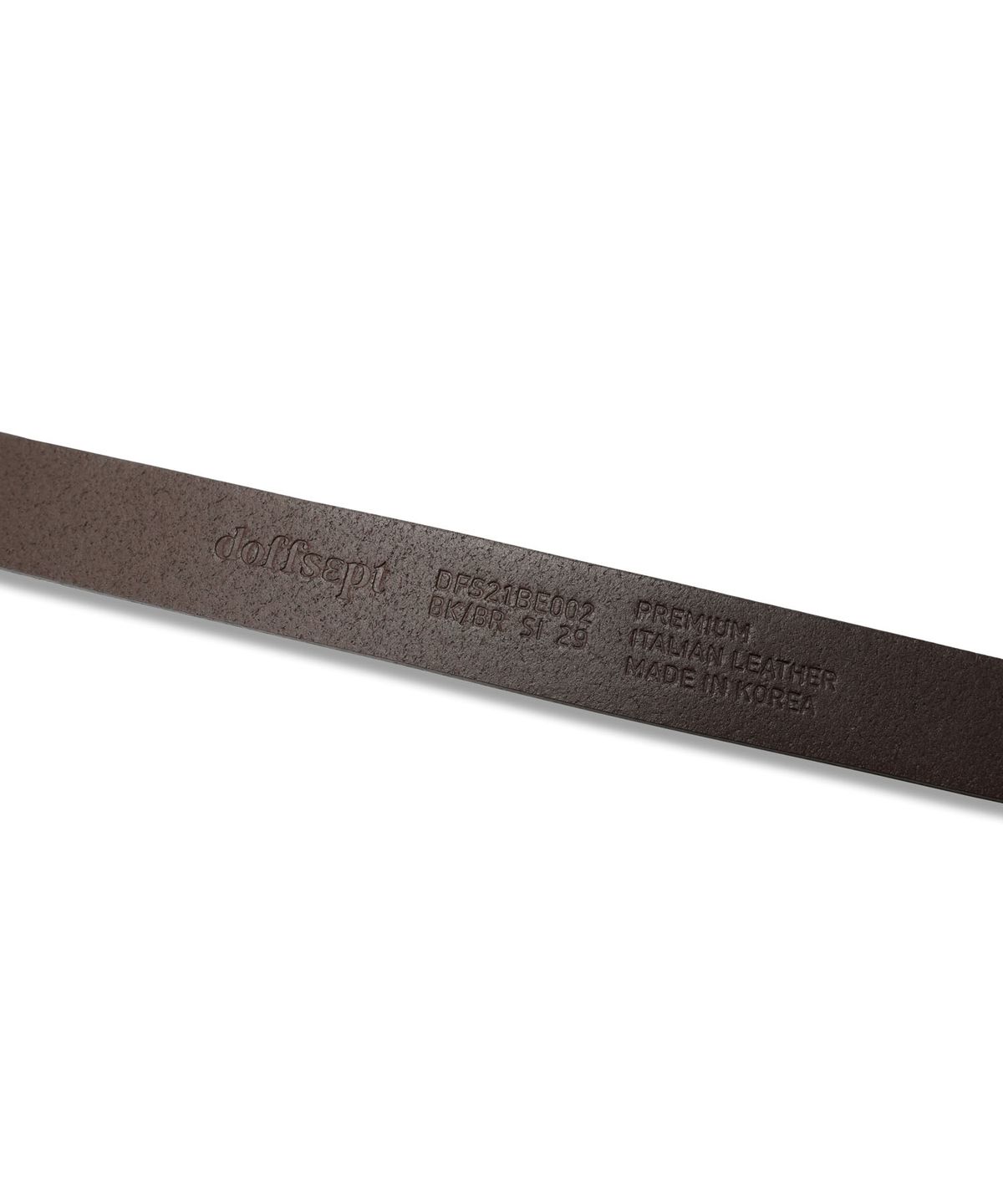 도프셉(DOFFSEPT) Square Basic Hard Leather Belt in Brown
