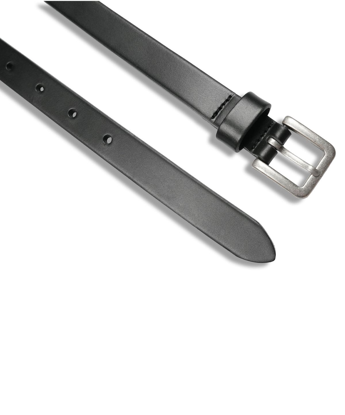도프셉(DOFFSEPT) Square Basic Hard Leather Belt in Black