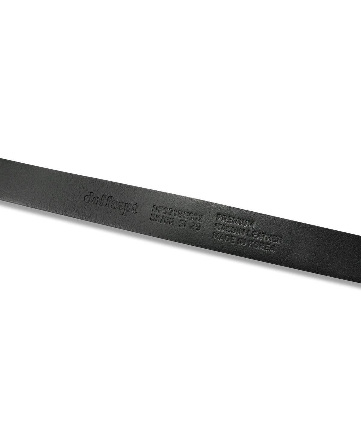 도프셉(DOFFSEPT) Square Basic Hard Leather Belt in Black