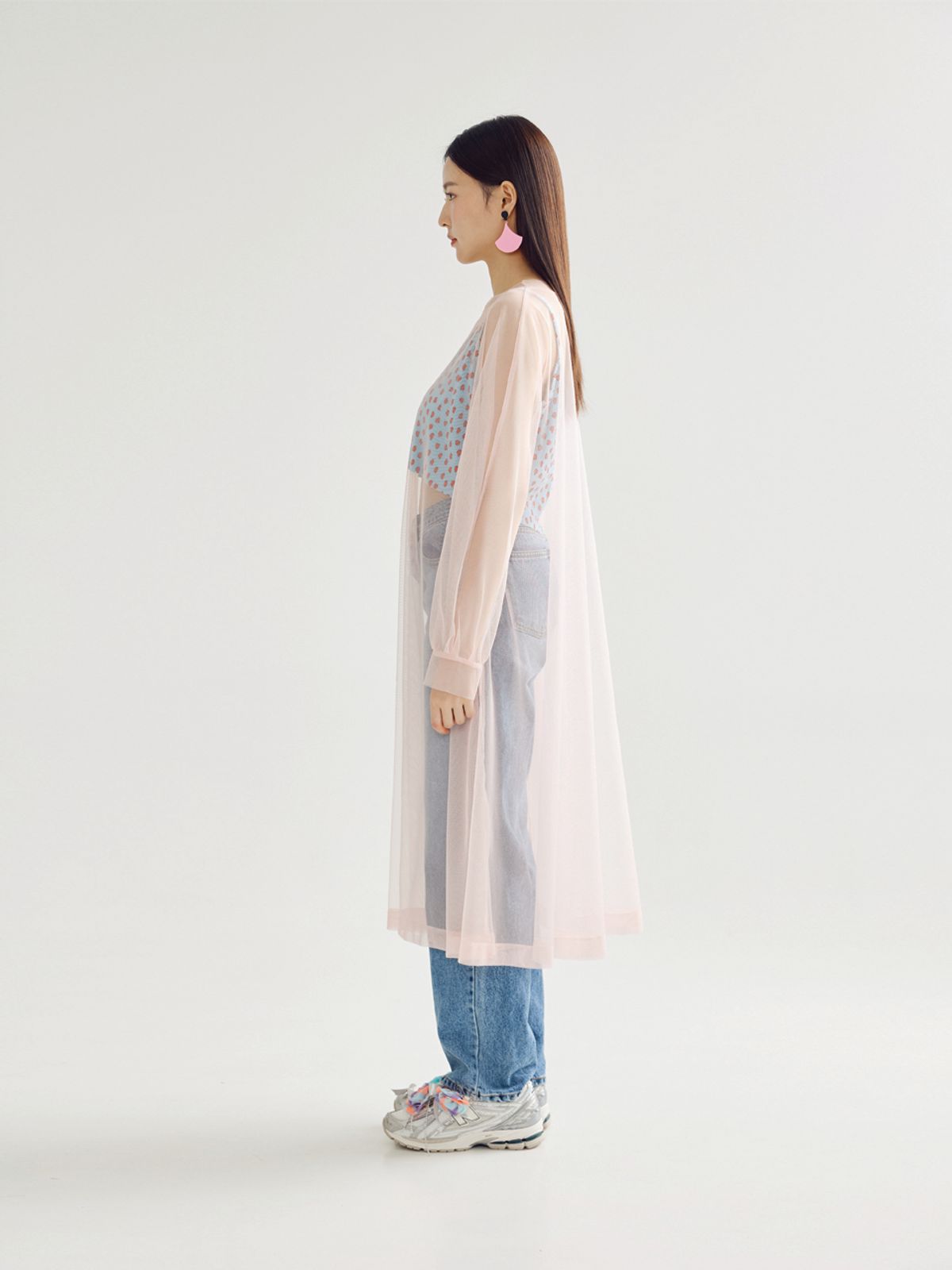 봄날 부티크(BOMNAL BOUTIQUE) 시스루 미디 드레스 _ 핑크