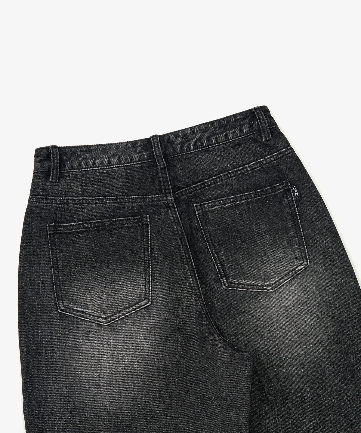 토피 우먼(TOFFEE WOMEN) W 플레인 와이드 데님 팬츠 (WASHED BLACK)