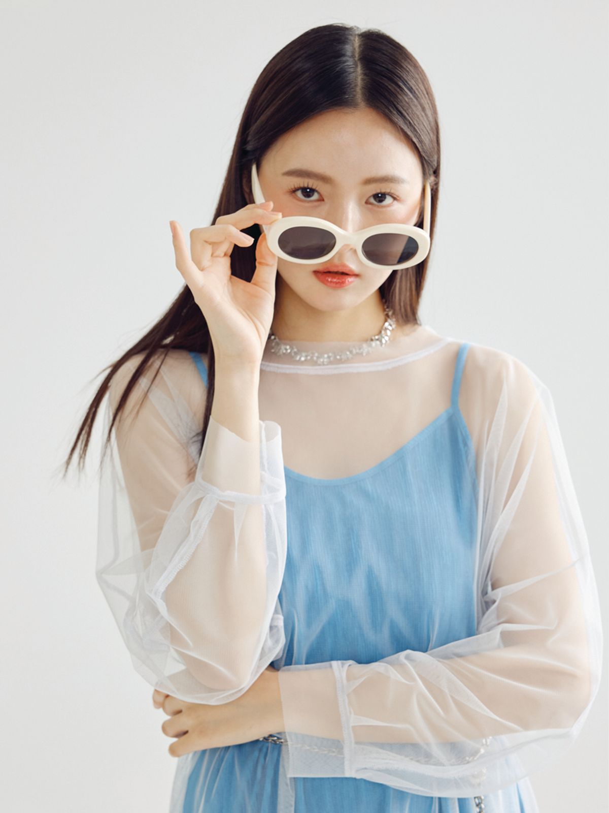 봄날 부티크(BOMNAL BOUTIQUE) 시스루 미디 드레스 _ 그레이
