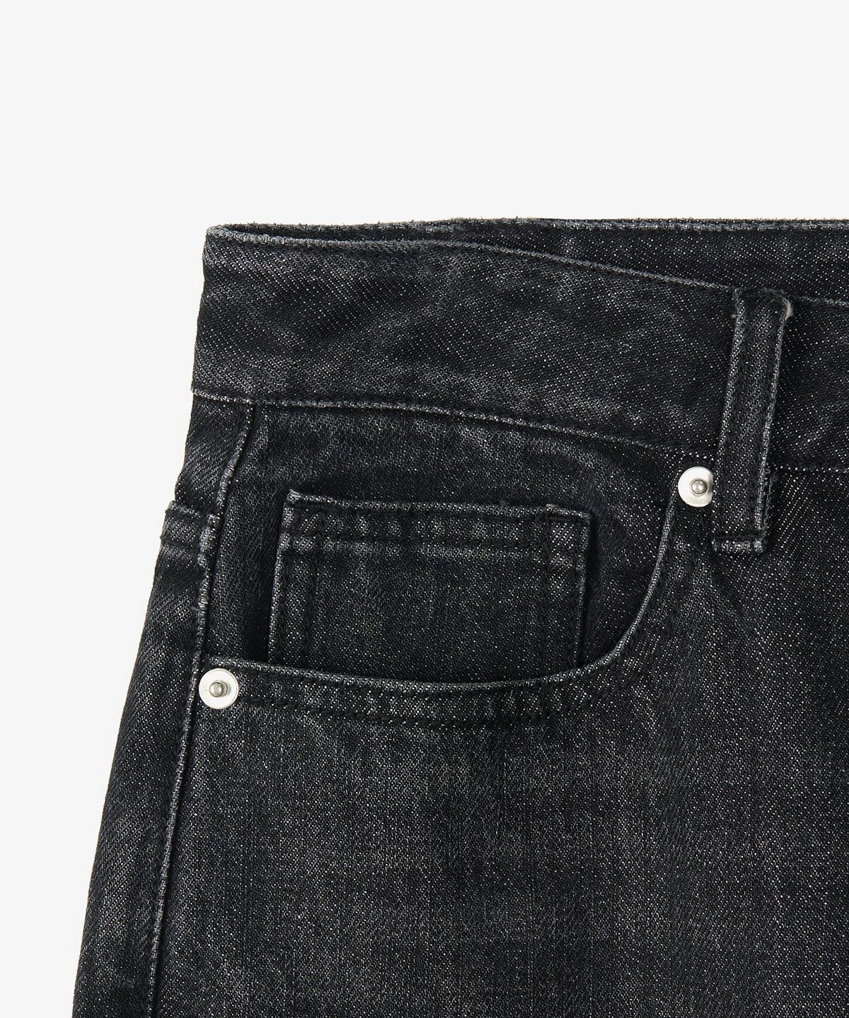 토피 우먼(TOFFEE WOMEN) W 빈티지 워싱 세미 부츠컷 데님 팬츠 (BLACK)