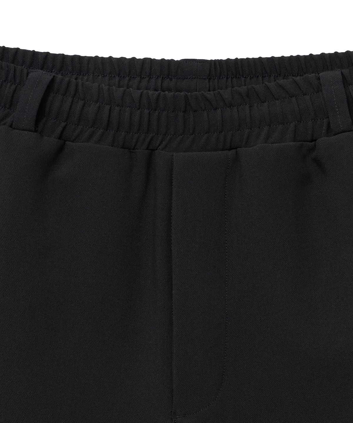 노이어(NOIRER) 파이핑 커브드 트랙 팬츠 (블랙)