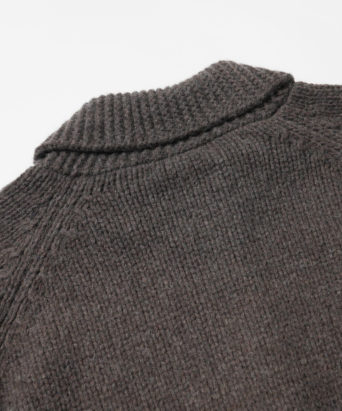 프리즘웍스(FRIZMWORKS) HEAVY COWICHAN ZIP UP CARDIGAN _ SEPHIA
