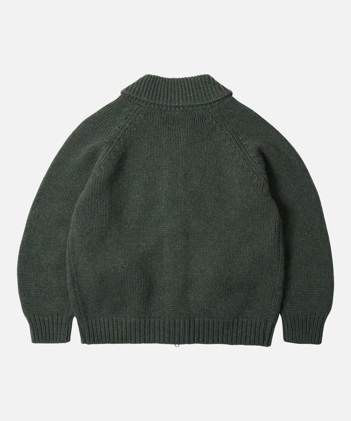 프리즘웍스(FRIZMWORKS) HEAVY COWICHAN ZIP UP CARDIGAN _ FOREST GREEN