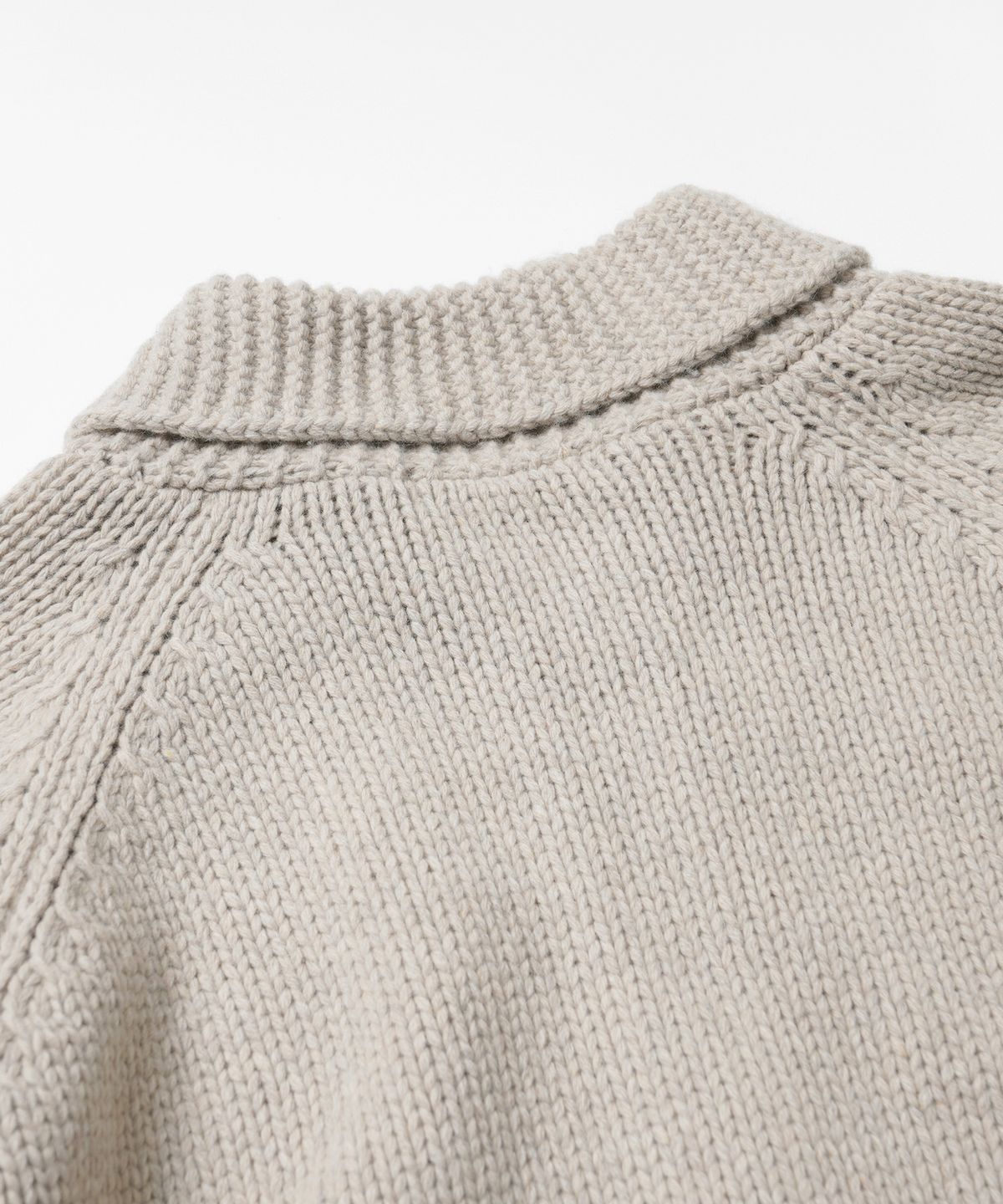 프리즘웍스(FRIZMWORKS) HEAVY COWICHAN ZIP UP CARDIGAN _ OATMEAL
