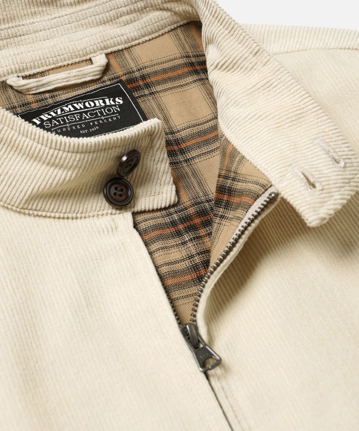 프리즘웍스(FRIZMWORKS) CORDUROY BUDDY HARRINGTON JACKET _ CREAM