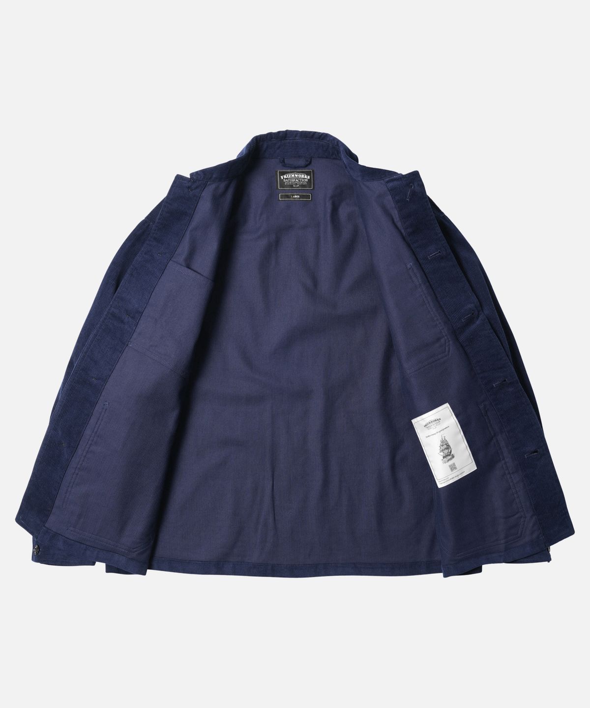 프리즘웍스(FRIZMWORKS) CORDUROY FRENCH WORK JACKET _ NAVY